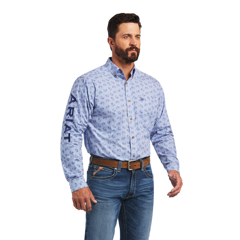 Ariat Hemden Herren - Team Farran Classic Fit Blau ( MXEKJ-2498 )